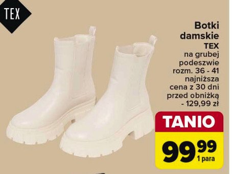 Botki damskie na obcasie 36-41 Tex promocja