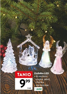 Ozdoba LED choinka mix kolorów promocja w Intermarche
