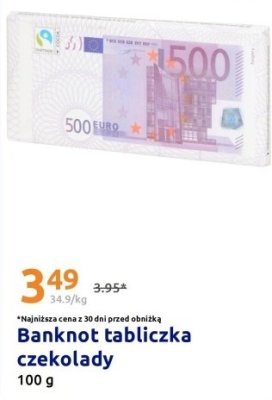 Banknot tabliczka czekolady 100 g promocja w Action