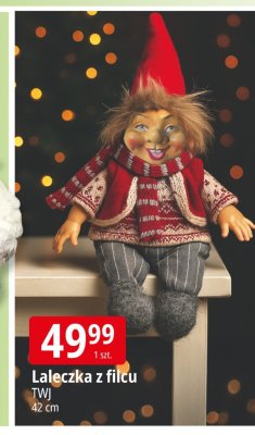 Laleczka z filcu Twi 42 cm promocja w Leclerc