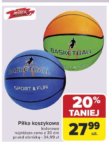 Piłka do koszykówki Midex promocja w Carrefour