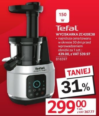 Wyciskarka ZC420E38 TEFAL promocja w Selgros