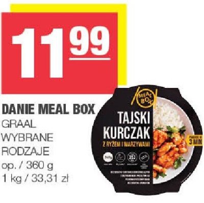 DANIE MEAL BOX GRAAL wybrane rodzaje promocja w SPAR