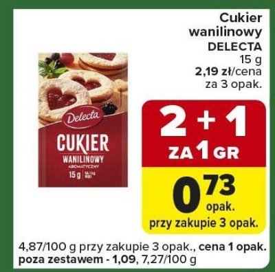 Cukier wanilinowy Delecta 15 g promocja w Carrefour Express