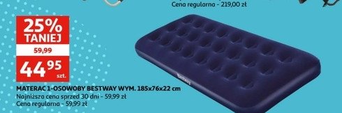 Materac 1-osobowy wym. 185 x 76 x 22 cm Bestway promocja