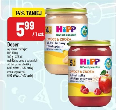Deser Hipp owocowy promocja w POLOmarket