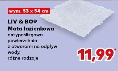 Mata łazienkowa antypoślizgowa powierzchnia z otworami na odpływ wody, różne rodzaje promocja w Kaufland