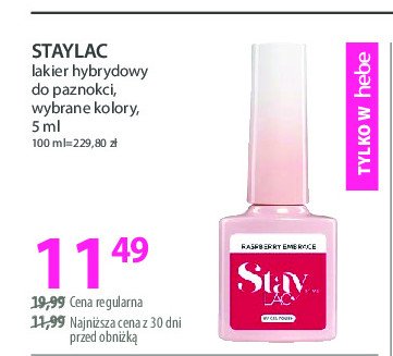 Lakier Staylac promocja w Hebe