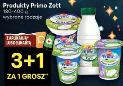 Jogurt Primo Zott promocja w Delikatesy Centrum