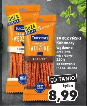 Kabanosy w臋dzone drobiowe Tarczy艅ski promocja
