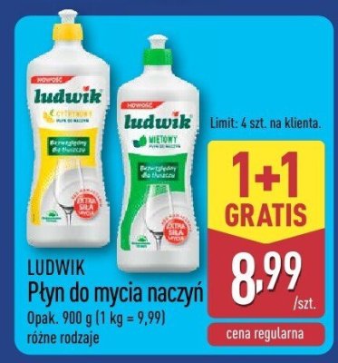 Płyn do mycia naczyń Ludwik promocja w Aldi