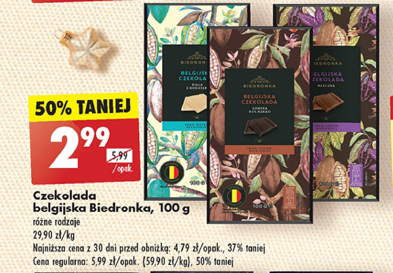 Czekolada gorzka 95% kakao Biedronka promocja