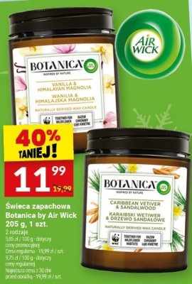 Świeca zapachowa Botanica by Air Wick, 205 g promocja w Twój Market