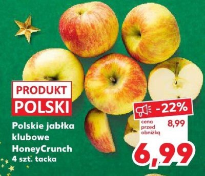 Jabłka polskie klubowe HoneyCrunch 4 szt. promocja w Kaufland