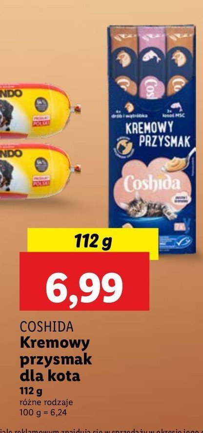 Kremowy przysmak dla kota Coshida promocja