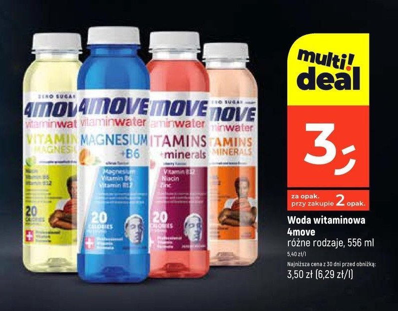 Napój cytrynowo-grejpfrutowy 4move vitamin water promocja