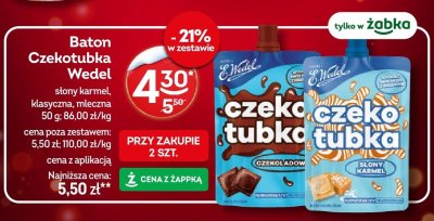 Baton Czekotubka Wedel słony karmel promocja w Żabka