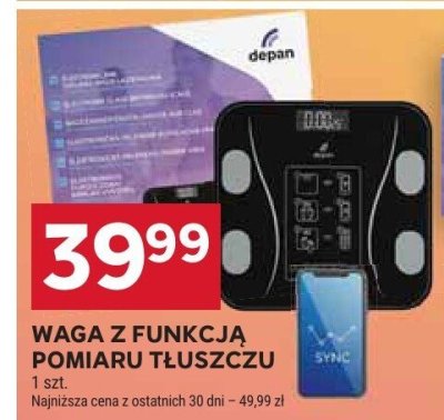 Waga z funkcją pomiaru tłuszczu 1 szt. Stokrotka promocja w Stokrotka