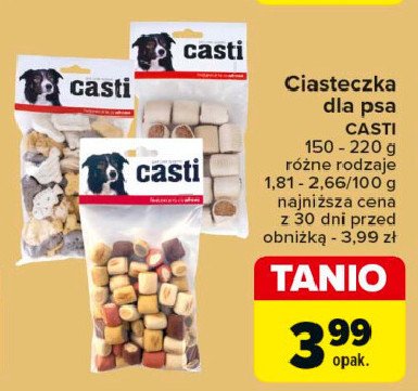 Ciasteczka dla psa kostki Casti promocja