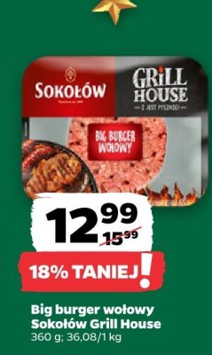 Big burger wołowy Grill House promocja w Netto