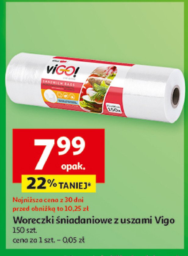 Woreczki śniadaniowe wiązane Vigo! promocja w Auchan