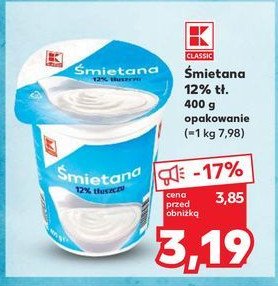 Jogurt naturalny K-classic promocja w Kaufland