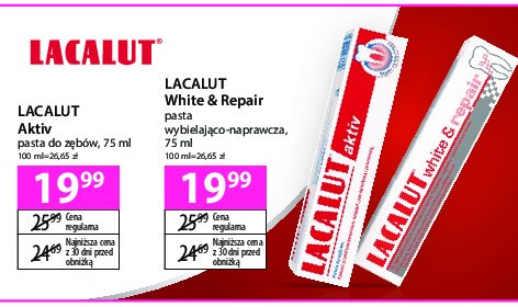 Pasta do zębów Lacalut white&repair promocja