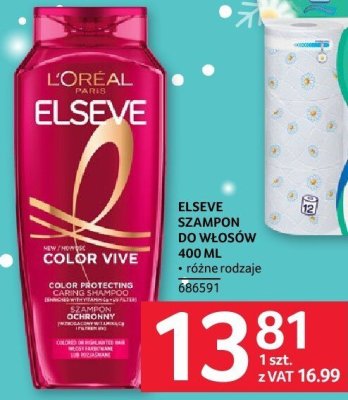 Szampon do włosów L'Oreal Elseve Color Vive 400 ml promocja w Selgros
