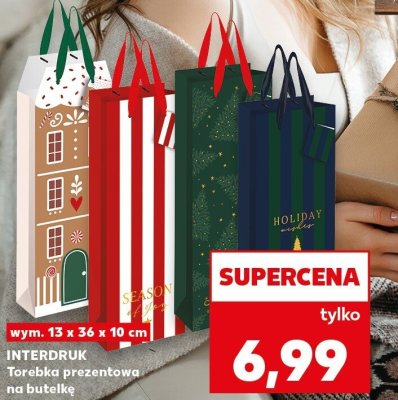 Torebka prezentowa na butelkę promocja w Kaufland