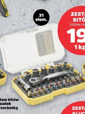 Zestaw bitów i nasadek z grzechotką 31 elem. promocja w Netto