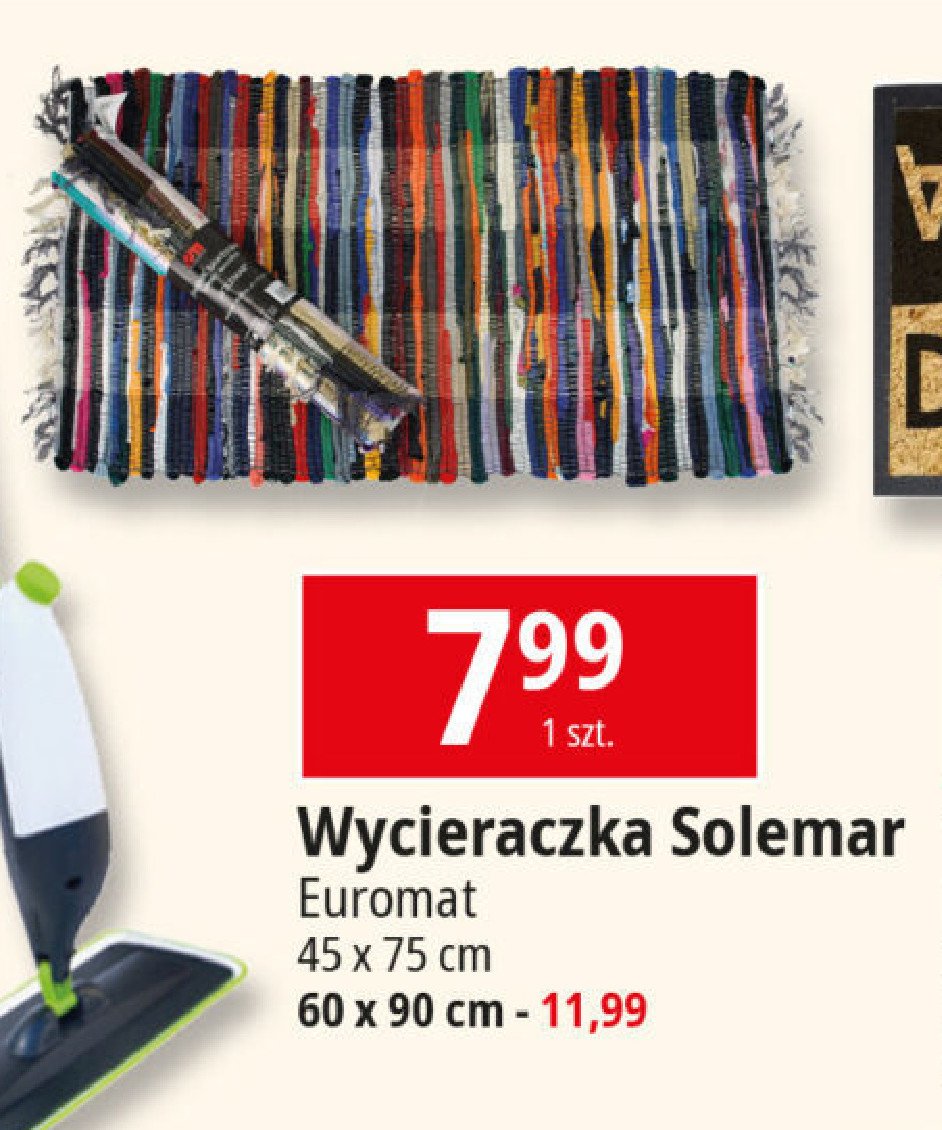 Wycieraczka solemar 45 x 75 cm Euromat promocja