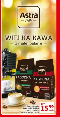Kawa łagodna 100% arabica Astra cafe Astra caffee promocja
