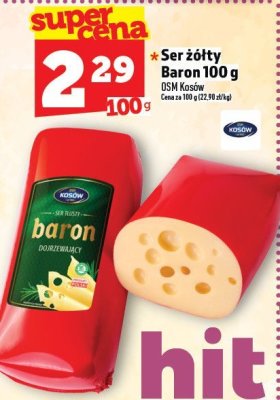 Ser żółty Baron 100 g promocja w TOPAZ