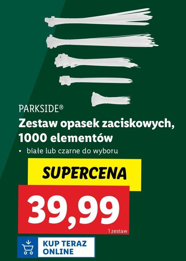 Opaski do kabli Parkside promocja