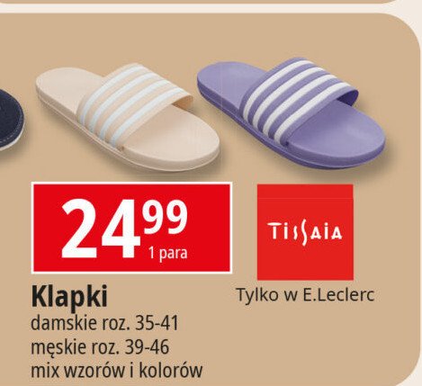 Klapki damskie 35-41 Tissaia promocja