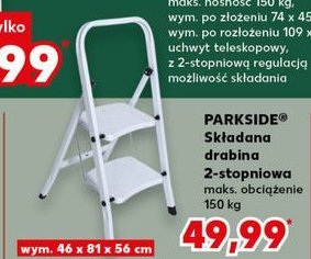 Drabina sk艂adana 46 x 81 x 56 cm Parkside promocja
