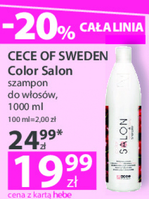 Szampon do włosów farbowanych i zniszczonych z kreatyną i ekstraktem czereśni Cece salon color promocja