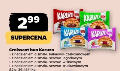 Croissant bun z nadzieniem o smaku serowo-jagodowym promocja w Netto