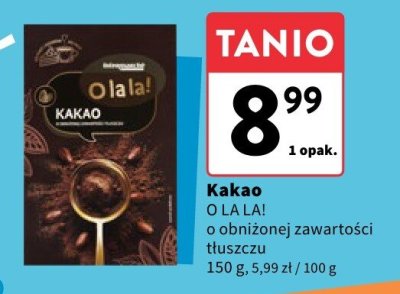 Kakao O LA LA! o obniżonej zawartości tłuszczu promocja w Intermarche