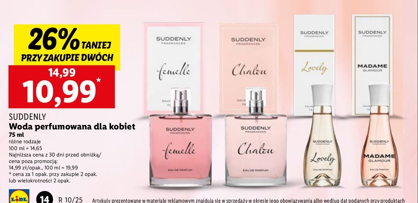 Woda perfumowana Suddenly madame glamour promocja