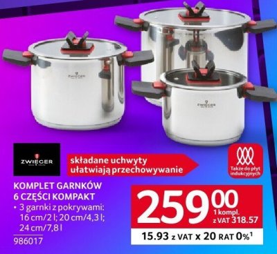 Komplet garnków Zwieger Komplet Garnków Części Kompakt promocja w Selgros