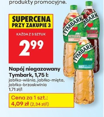 Napój niegazowany Tymbark, 1,75 l jabłko-mięta promocja w Biedronka