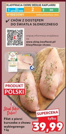 Filet z piersi kurczaka z chowu wybiegowego K-classic stąd takie dobre! promocja w Kaufland