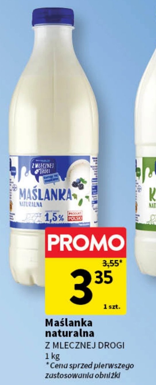 Maslanka naturalna Z mlecznej drogi promocja w Intermarche