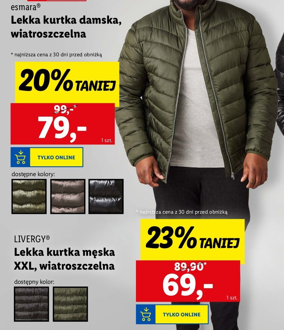 Kurtka męska lekka xxl Livergy promocja