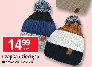 Czapka dziecięca z pomponem promocja w Leclerc