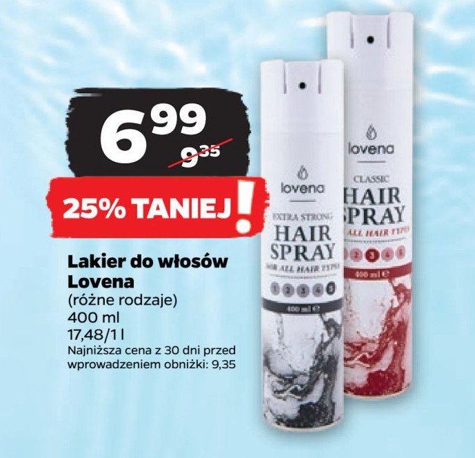 Lakier do w艂os贸w classic Lovena promocja