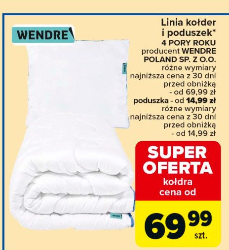 Kołdra 4 pory roku 140 x 200 cm Wendre promocja