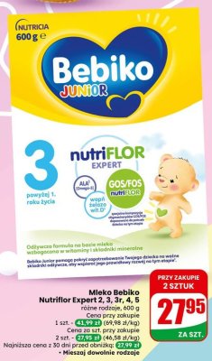 Mleko Nutriflor Expert 2, 3, 3r, 4, 5 różne rodzaje promocja w Dino