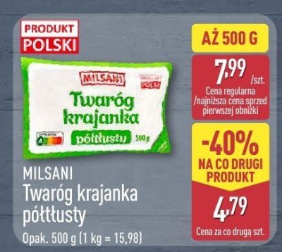 Twaróg krajanka półtłusty  promocja w Aldi